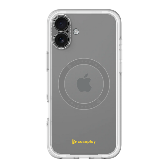 スリムプロテクションプレミアムケース with MagSafe［ オリジナル - caseplayロゴ - イエロー/A ］