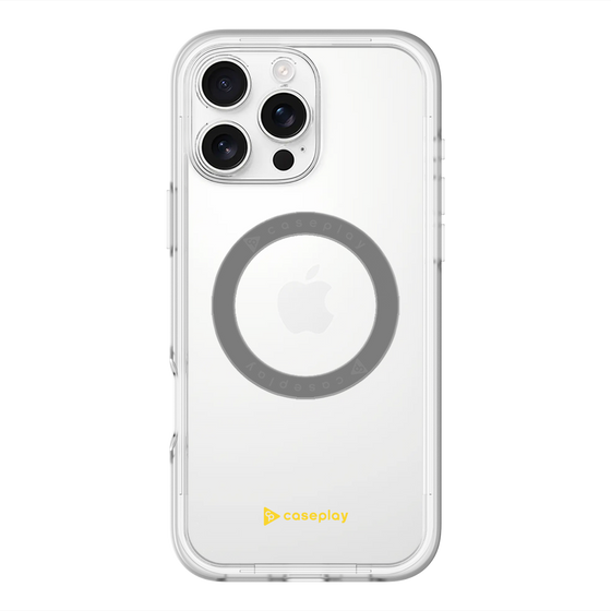 スリムプロテクションプレミアムケース with MagSafe［ オリジナル - caseplayロゴ - イエロー/A ］