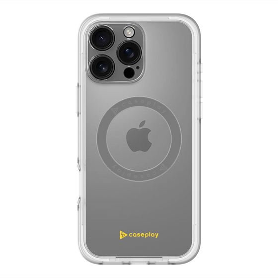 スリムプロテクションプレミアムケース with MagSafe［ オリジナル - caseplayロゴ - イエロー/A ］