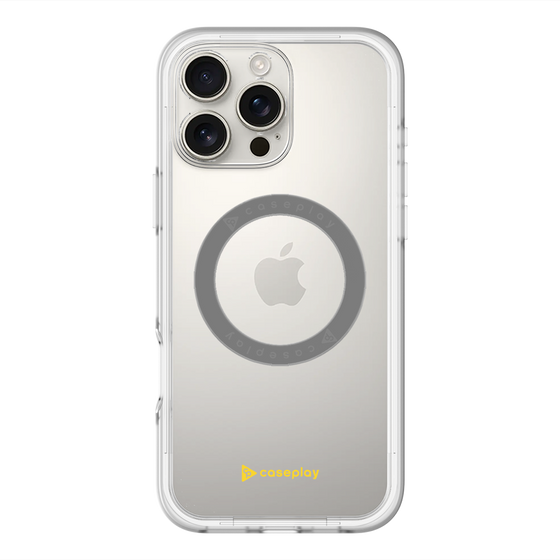 スリムプロテクションプレミアムケース with MagSafe［ オリジナル - caseplayロゴ - イエロー/A ］