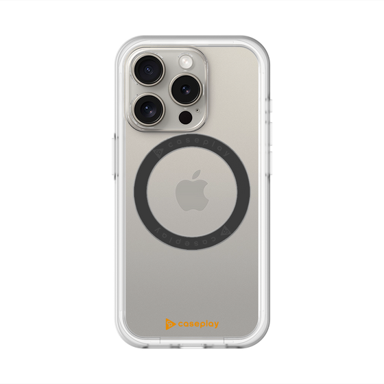 スリムプロテクションプレミアムケース with MagSafe［ オリジナル - caseplayロゴ - オレンジ/A ］