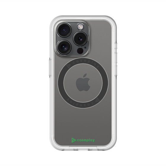 スリムプロテクションプレミアムケース with MagSafe［ オリジナル - caseplayロゴ - グリーン/A ］