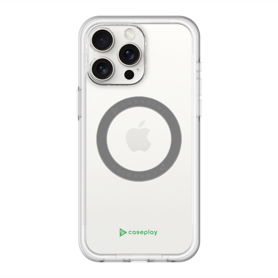 スリムプロテクションプレミアムケース with MagSafe［ オリジナル - caseplayロゴ - グリーン/A ］
