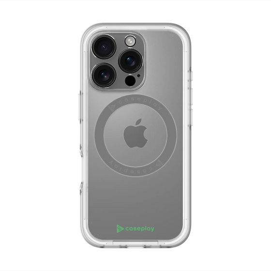 スリムプロテクションプレミアムケース with MagSafe［ オリジナル - caseplayロゴ - グリーン/A ］