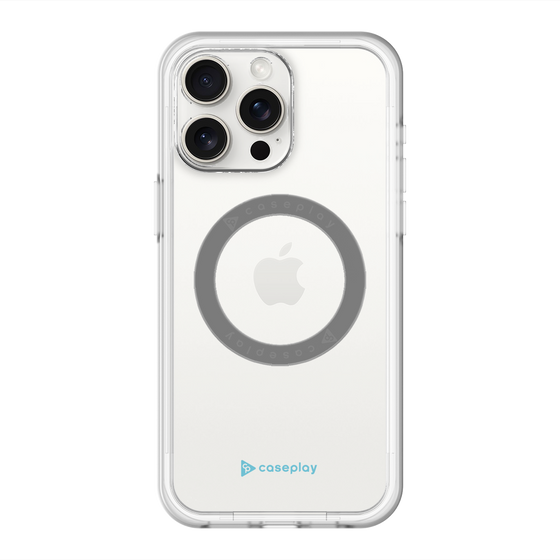 スリムプロテクションプレミアムケース with MagSafe［ オリジナル - caseplayロゴ - ライトブルー/A ］