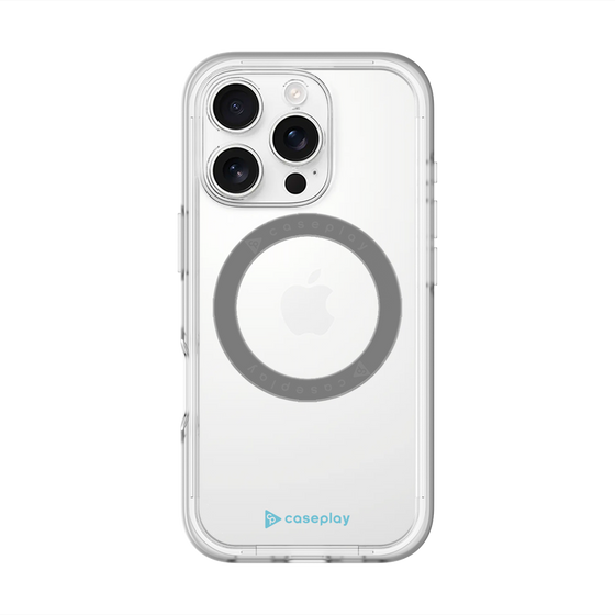 スリムプロテクションプレミアムケース with MagSafe［ オリジナル - caseplayロゴ - ライトブルー/A ］