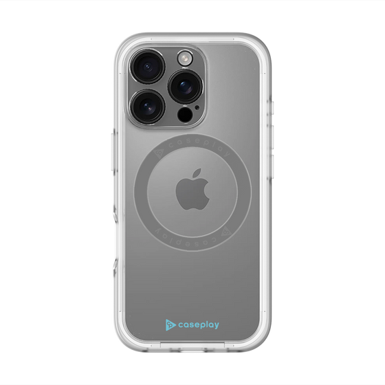 スリムプロテクションプレミアムケース with MagSafe［ オリジナル - caseplayロゴ - ライトブルー/A ］