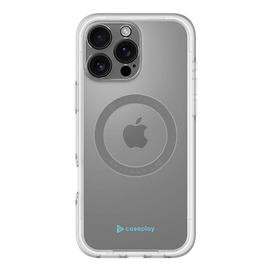 スリムプロテクションプレミアムケース with MagSafe［ オリジナル - caseplayロゴ - ライトブルー/A ］