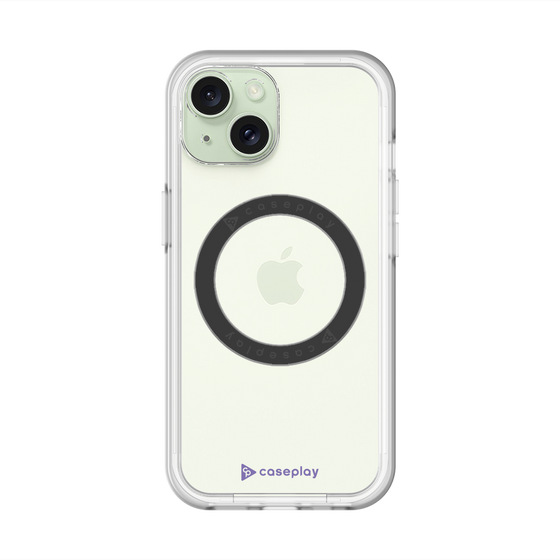 スリムプロテクションプレミアムケース with MagSafe［ オリジナル - caseplayロゴ - パープル/A ］