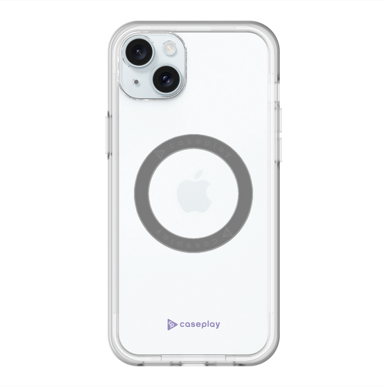 スリムプロテクションプレミアムケース with MagSafe［ オリジナル - caseplayロゴ - パープル/A ］