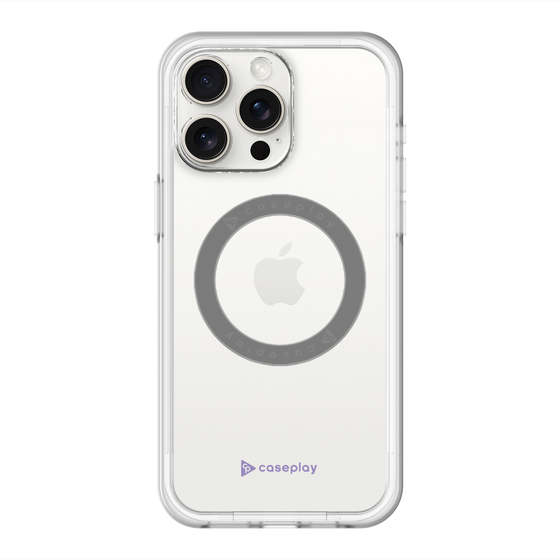 スリムプロテクションプレミアムケース with MagSafe［ オリジナル - caseplayロゴ - パープル/A ］