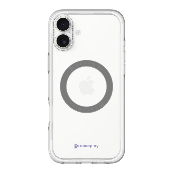 スリムプロテクションプレミアムケース with MagSafe［ オリジナル - caseplayロゴ - パープル/A ］