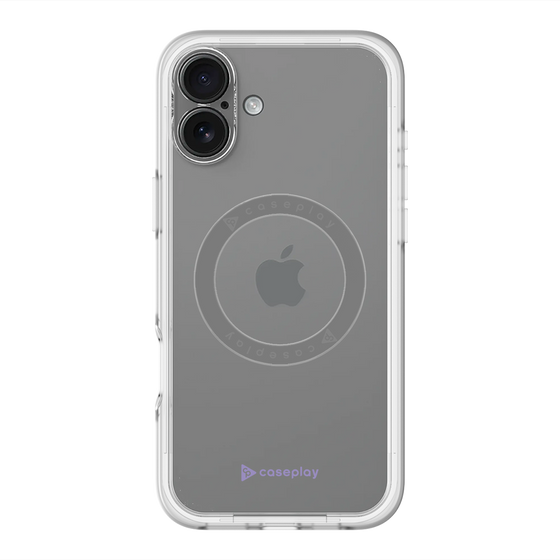 スリムプロテクションプレミアムケース with MagSafe［ オリジナル - caseplayロゴ - パープル/A ］