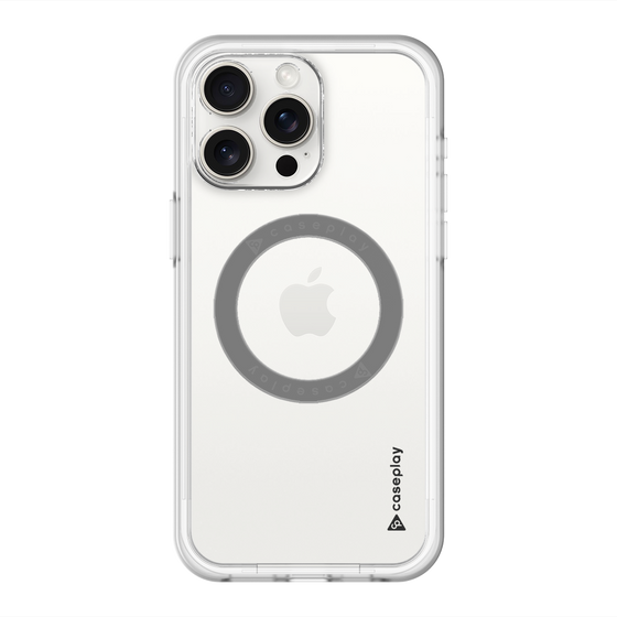 スリムプロテクションプレミアムケース with MagSafe［ オリジナル - caseplayロゴ - ブラック/B ］