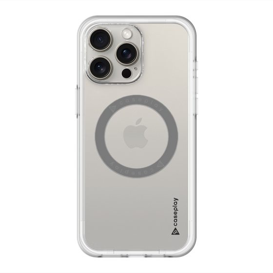 スリムプロテクションプレミアムケース with MagSafe［ オリジナル - caseplayロゴ - ブラック/B ］
