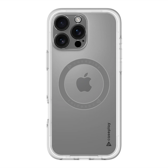 スリムプロテクションプレミアムケース with MagSafe［ オリジナル - caseplayロゴ - ブラック/B ］