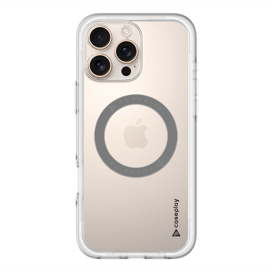 スリムプロテクションプレミアムケース with MagSafe［ オリジナル - caseplayロゴ - ブラック/B ］
