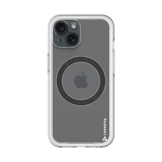 スリムプロテクションプレミアムケース with MagSafe［ オリジナル - caseplayロゴ - ホワイト/B ］