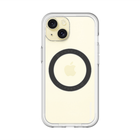 スリムプロテクションプレミアムケース with MagSafe［ オリジナル - caseplayロゴ - ホワイト/B ］