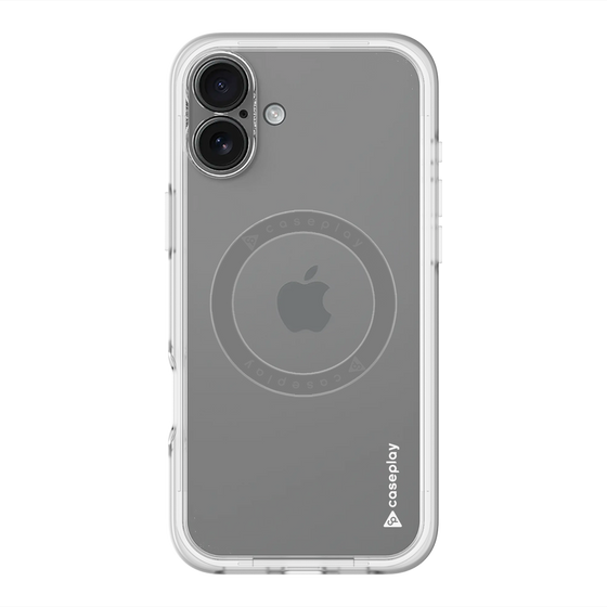スリムプロテクションプレミアムケース with MagSafe［ オリジナル - caseplayロゴ - ホワイト/B ］