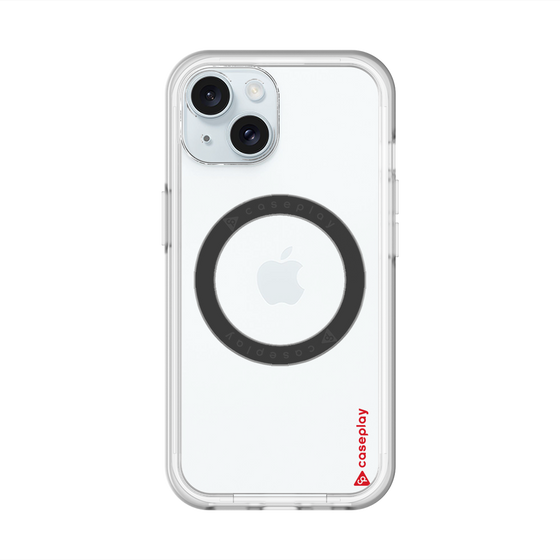 スリムプロテクションプレミアムケース with MagSafe［ オリジナル - caseplayロゴ - レッド/B ］