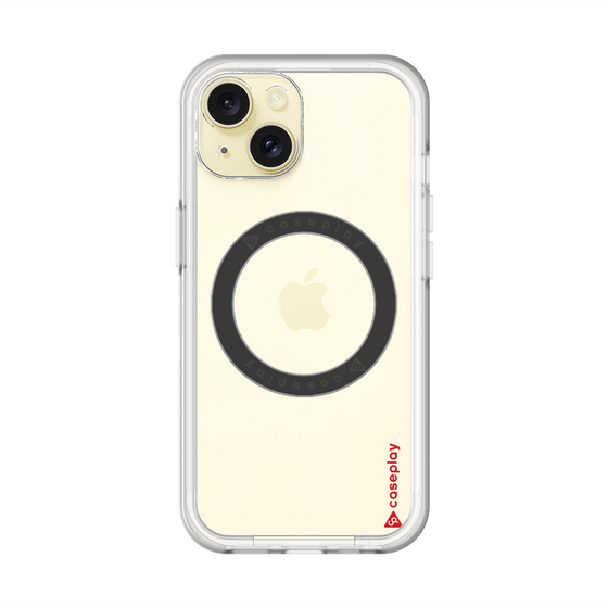 スリムプロテクションプレミアムケース with MagSafe［ オリジナル - caseplayロゴ - レッド/B ］