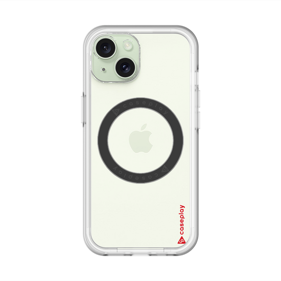 スリムプロテクションプレミアムケース with MagSafe［ オリジナル - caseplayロゴ - レッド/B ］