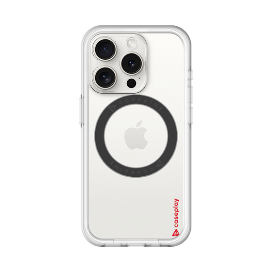 スリムプロテクションプレミアムケース with MagSafe［ オリジナル - caseplayロゴ - レッド/B ］