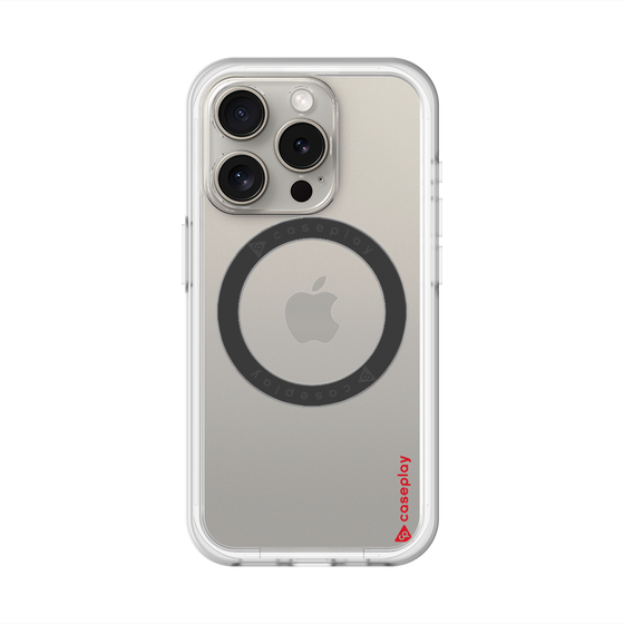 スリムプロテクションプレミアムケース with MagSafe［ オリジナル - caseplayロゴ - レッド/B ］