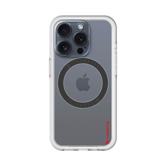 スリムプロテクションプレミアムケース with MagSafe［ オリジナル - caseplayロゴ - レッド/B ］