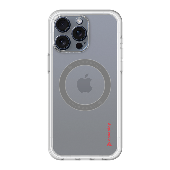 スリムプロテクションプレミアムケース with MagSafe［ オリジナル - caseplayロゴ - レッド/B ］
