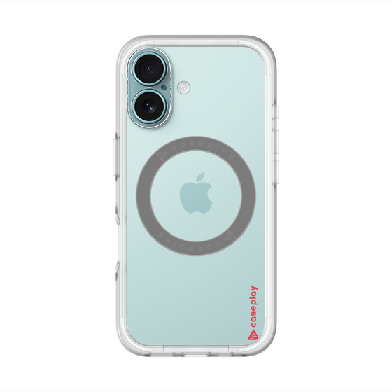 スリムプロテクションプレミアムケース with MagSafe［ オリジナル - caseplayロゴ - レッド/B ］