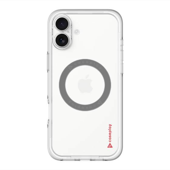 スリムプロテクションプレミアムケース with MagSafe［ オリジナル - caseplayロゴ - レッド/B ］