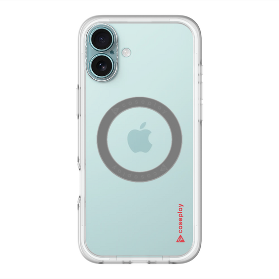 スリムプロテクションプレミアムケース with MagSafe［ オリジナル - caseplayロゴ - レッド/B ］