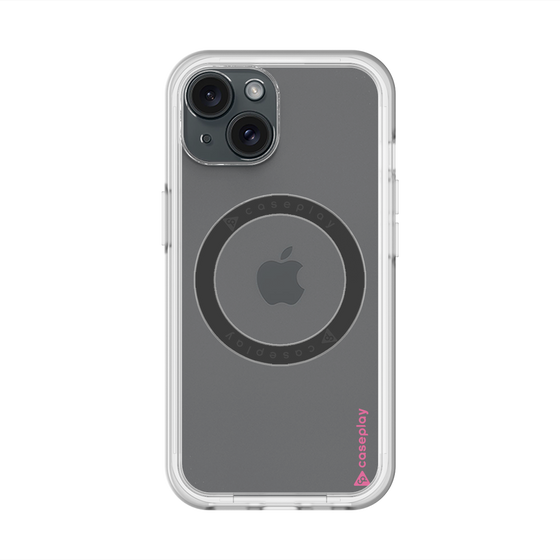 スリムプロテクションプレミアムケース with MagSafe［ オリジナル - caseplayロゴ - ピンク/B ］