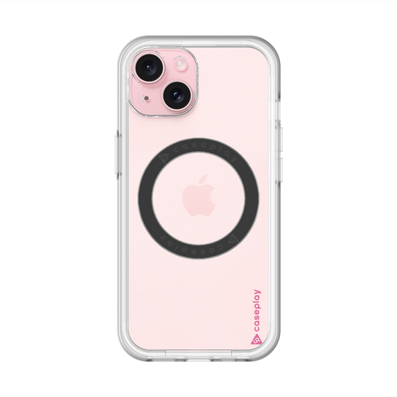 スリムプロテクションプレミアムケース with MagSafe［ オリジナル - caseplayロゴ - ピンク/B ］