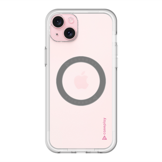 スリムプロテクションプレミアムケース with MagSafe［ オリジナル - caseplayロゴ - ピンク/B ］