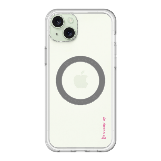 スリムプロテクションプレミアムケース with MagSafe［ オリジナル - caseplayロゴ - ピンク/B ］