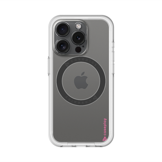 スリムプロテクションプレミアムケース with MagSafe［ オリジナル - caseplayロゴ - ピンク/B ］