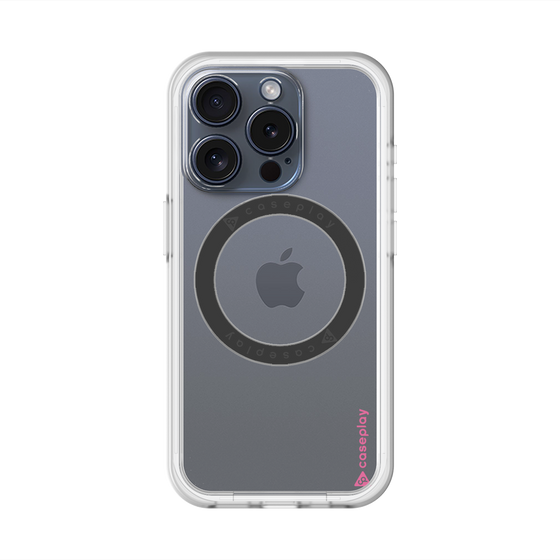 スリムプロテクションプレミアムケース with MagSafe［ オリジナル - caseplayロゴ - ピンク/B ］