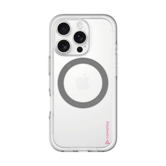 スリムプロテクションプレミアムケース with MagSafe［ オリジナル - caseplayロゴ - ピンク/B ］