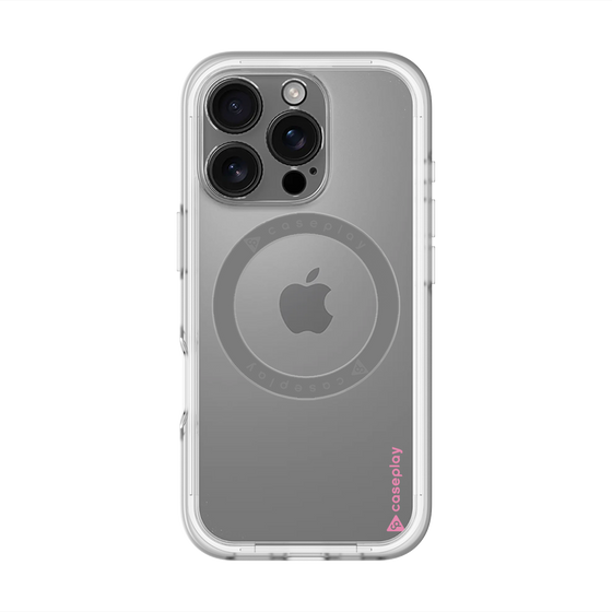 スリムプロテクションプレミアムケース with MagSafe［ オリジナル - caseplayロゴ - ピンク/B ］