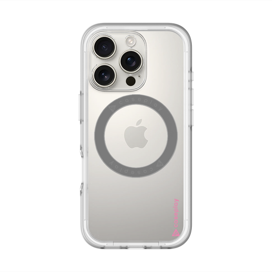 スリムプロテクションプレミアムケース with MagSafe［ オリジナル - caseplayロゴ - ピンク/B ］