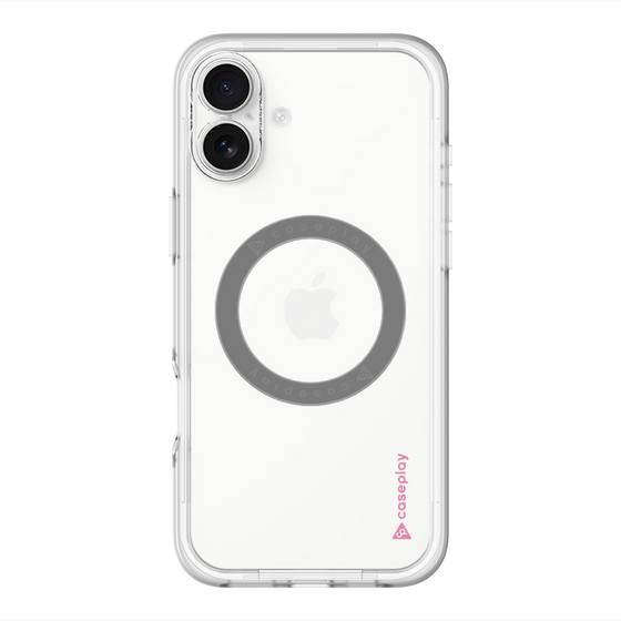 スリムプロテクションプレミアムケース with MagSafe［ オリジナル - caseplayロゴ - ピンク/B ］