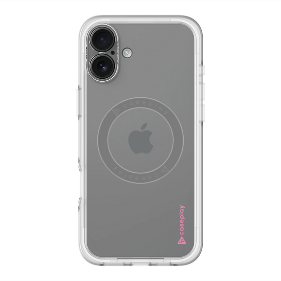 スリムプロテクションプレミアムケース with MagSafe［ オリジナル - caseplayロゴ - ピンク/B ］