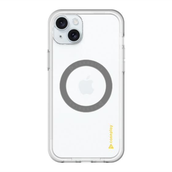 スリムプロテクションプレミアムケース with MagSafe［ オリジナル - caseplayロゴ - イエロー/B ］