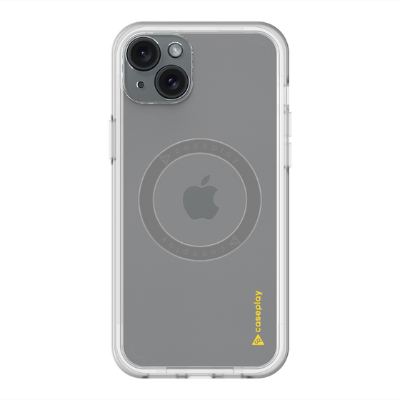 スリムプロテクションプレミアムケース with MagSafe［ オリジナル - caseplayロゴ - イエロー/B ］