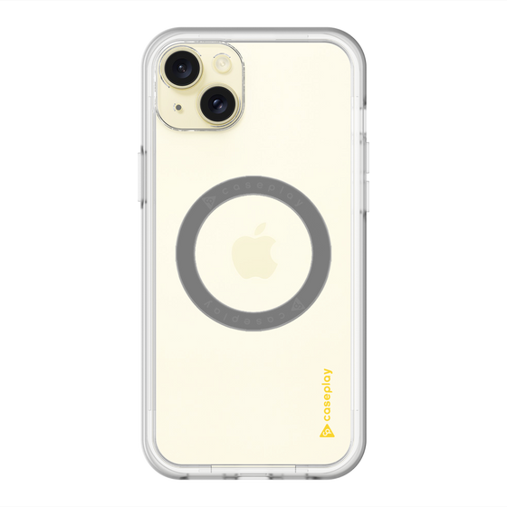 スリムプロテクションプレミアムケース with MagSafe［ オリジナル - caseplayロゴ - イエロー/B ］