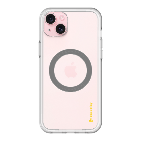 スリムプロテクションプレミアムケース with MagSafe［ オリジナル - caseplayロゴ - イエロー/B ］