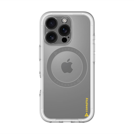 スリムプロテクションプレミアムケース with MagSafe［ オリジナル - caseplayロゴ - イエロー/B ］
